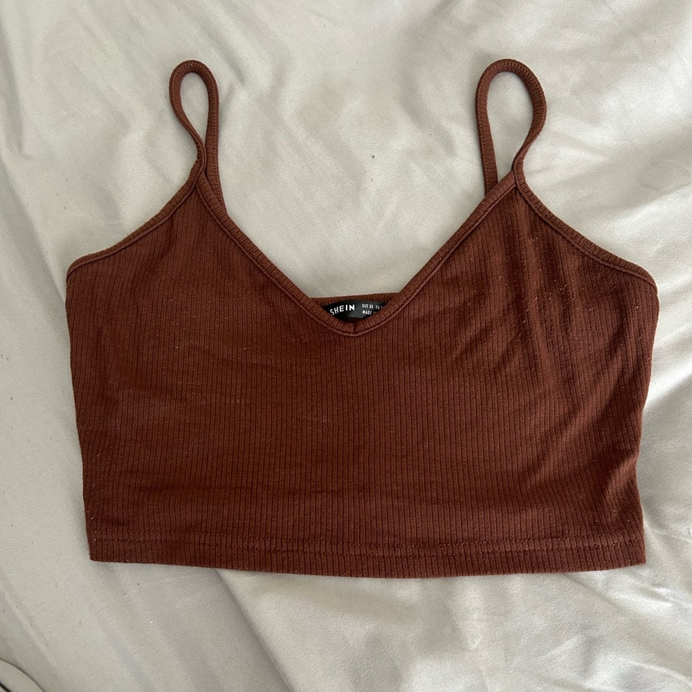 Brown crop top from SHEIN size xs